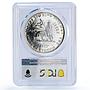 Ethiopia 5 dollars Yohannes IV Emperors Kings History MS67 PCGS silver coin 1972