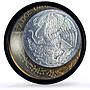 Mexico 100 pesos Don Quijote Cervantes Literature MS64 PCGS bimetal coin 2005