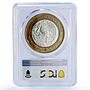 Mexico 50 pesos Ninos Heroes Revolution History MS65 PCGS bimetal coin 1993