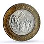Mexico 50 pesos Ninos Heroes Revolution History MS65 PCGS bimetal coin 1993