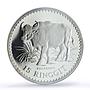 Malaysia 15 ringgit Gaur Bull Conservation Fauna PR68 PCGS silver coin 1976