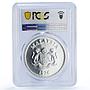 Malaysia 25 ringgit Hornbill Bird Conservation Fauna MS68 PCGS silver coin 1976