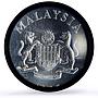 Malaysia 25 ringgit Hornbill Bird Conservation Fauna MS68 PCGS silver coin 1976