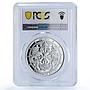 Bhutan 250 ngultrum Borobudur Temple World Wonders PR64 PCGS silver coin 2003