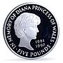Great Britain 5 pounds Princess Diana History Politics proof silver coin 1999