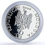 Moldova 50 lei Hirova Monastery Religion Architecture silver coin 2000