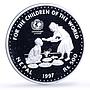 Nepal 500 rupees UNICEF Save the Children Child Year proof silver coin 1997