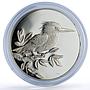 Turks and Caicos Islands 20 crowns Kingfisher Bird Fauna proof silver coin 1999