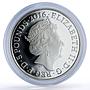 Great Britain 5 pounds Snowdonia Nature Landscapes Color proof silver coin 2016