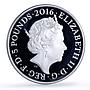 Great Britain 5 pounds Snowdonia Nature Landscapes Color proof silver coin 2016