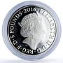 Great Britain 5 pounds White Cliffs Nature Landscapes proof silver coin 2016