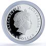 Australia 1 dollar Husky Dog Antarctic Territory Color proof silver coin 2010