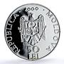 Moldova 50 lei Suruceni Monastery Religion Architecture silver coin 2000