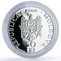 Moldova 50 lei Suruceni Monastery Religion Architecture silver coin 2000