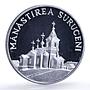 Moldova 50 lei Suruceni Monastery Religion Architecture silver coin 2000