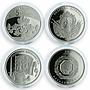 Ukraine 5 hryvnia set of 4 coins 25 Years of Independence of Ukraine 2016