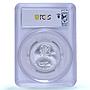 Cayman Islands 50 dollars Queens of England History MS70 PCGS silver coin 1975