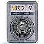 Sri Lanka Ceylon 5 rupees Buddhism Animals Religion PR66 PCGS silver coin 1957