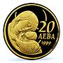 Bulgaria 20 leva Virgin Mary Infant Christ Religion PR 68 PCGS gold coin 1999