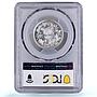 Belgium 2 francs Leopold II Dutch Text KM-59 MS 63 PCGS silver coin 1909