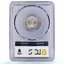 Netherlands 25 cents Queen Wilhelmina Coinage KM-120 MS 63 PCGS silver coin 1904
