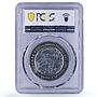 Germany Weimar Zeppelin Eckener Durr Airship Flight SP 62 PCGS silver medal 1929