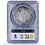 Spain Barcelona 5 pesetas Catalanist Union Horsemans Genuine PCGS Ag coin 1900