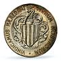 Spain Barcelona 5 pesetas Catalanist Union Horsemans Genuine PCGS Ag coin 1900
