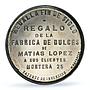 Spain Matias Lopez Factory Madrid 5 Pesetas Token MS 66 PCGS aluminum medal 1895