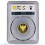 Indonesia 125000 rupiah Independence Museum Graha PR 62 PCGS gold coin 1990