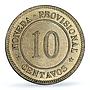 Peru 10 centavos Republic Coinage Radiant Sun KM-198 MS 66 PCGS CuNi coin 1880