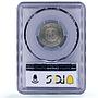 Peru 10 centavos Republic Coinage Radiant Sun KM-198 MS 64 PCGS CuNi coin 1880