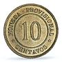Peru 10 centavos Republic Coinage Radiant Sun KM-198 MS 64 PCGS CuNi coin 1880
