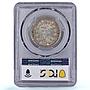 Bolivia 1/2 boliviano 50 centavos Republic KM-161 MS63 PCGS silver coin 1898