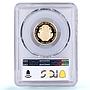 Costa Rica 50 colones Human Rights w/o Fineness PR 68 PCGS gold coin 1970