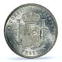 Spain 5 pesetas Alfonso XIII Child Portrait KM-707 MS 62 PCGS silver coin 1898