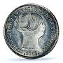 Spain 1 real Isabel II 6 Pt. Star Madrid Mint KM-598 MS 64 PCGS silver coin 1852