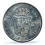 Spain 1 real Isabel II 6 Pt. Star Madrid Mint KM-598 MS 64 PCGS silver coin 1852