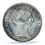 Spain 1 real Isabel II 6 Pt. Star Madrid Mint KM-598 MS 66 PCGS silver coin 1852