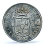 Spain 1 real Isabel II 6 Pt. Star Madrid Mint KM-598 MS 66 PCGS silver coin 1852