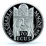 France 500 francs 70 ecus Charlemagne KM-990a PR 70 PCGS platinum coin 1990