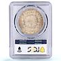 Italy 5 lire Victor Emmanuel II KM-8 MS 62 PCGS silver coin 1872