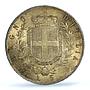 Italy 5 lire Victor Emmanuel II KM-8 MS 62 PCGS silver coin 1872
