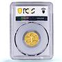 Italy Benito Mussolini Fascist Revolution St. Cassian MS 66 PCGS gold medal 1957