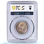 Italy Somaliland 1/2 rupia Victor Emmanuel III KM-5 MS 64 PCGS silver coin 1919