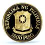 Philippines 1500 piso Bataan Corregidor Battle KM-237 PR 69 PCGS gold coin 1982