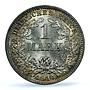 Germany Empire 1 mark Wilhelm II Type 2 J-17 KM-14 MS 64 PCGS silver coin 1914