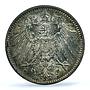 Germany Empire 1 mark Wilhelm II Type 2 J-17 KM-14 MS 64 PCGS silver coin 1914