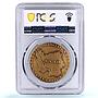 Germany Third Reich Saarland Referendum History SP 64 PCGS brass medal 1935