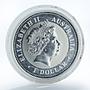 Australia 1 dollar Year of the Dog Lunar Series I 1 Oz Silver Gilded Coin 2006